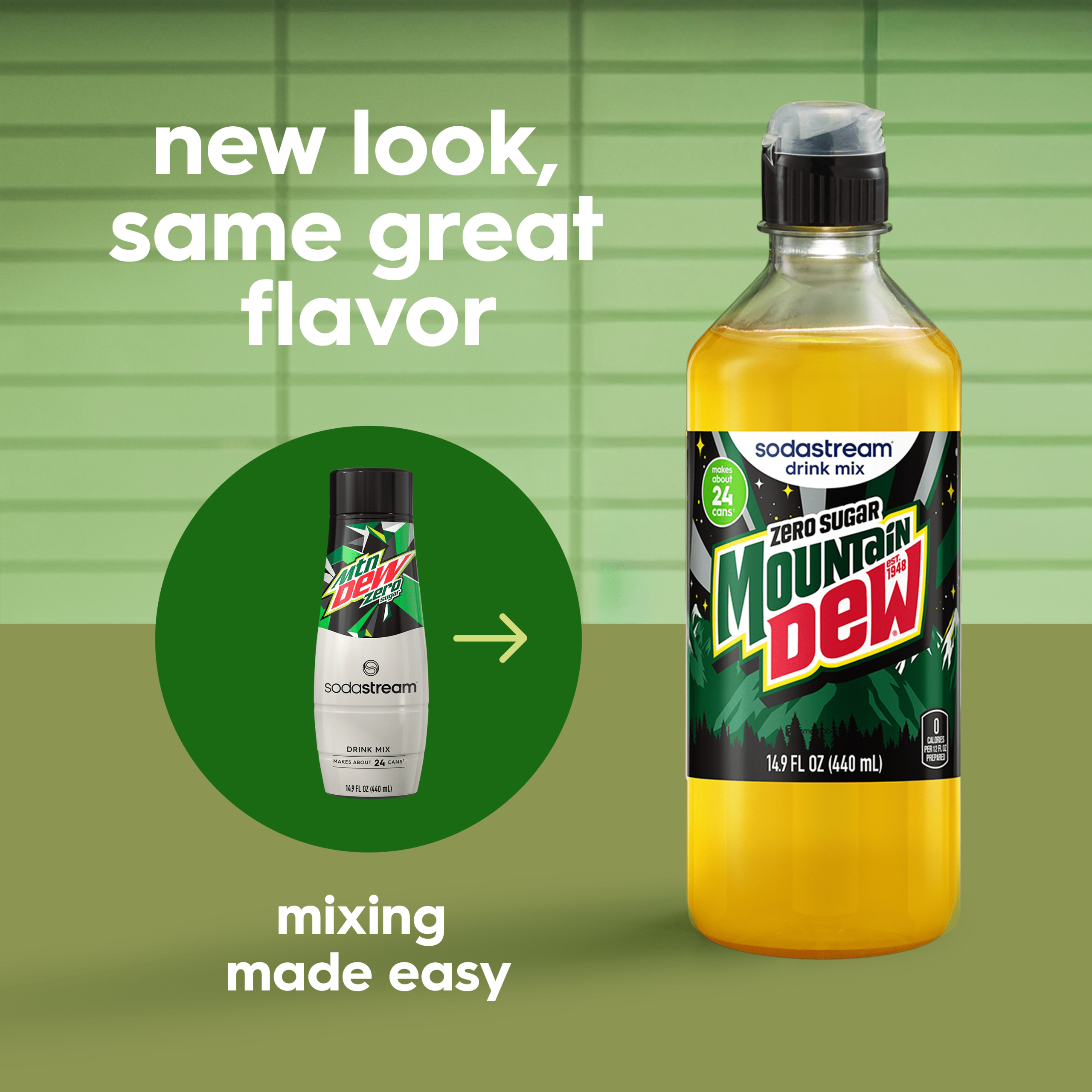Sodastream MTN DEW Zero Sugar Drink Mix 440ml - Image 4