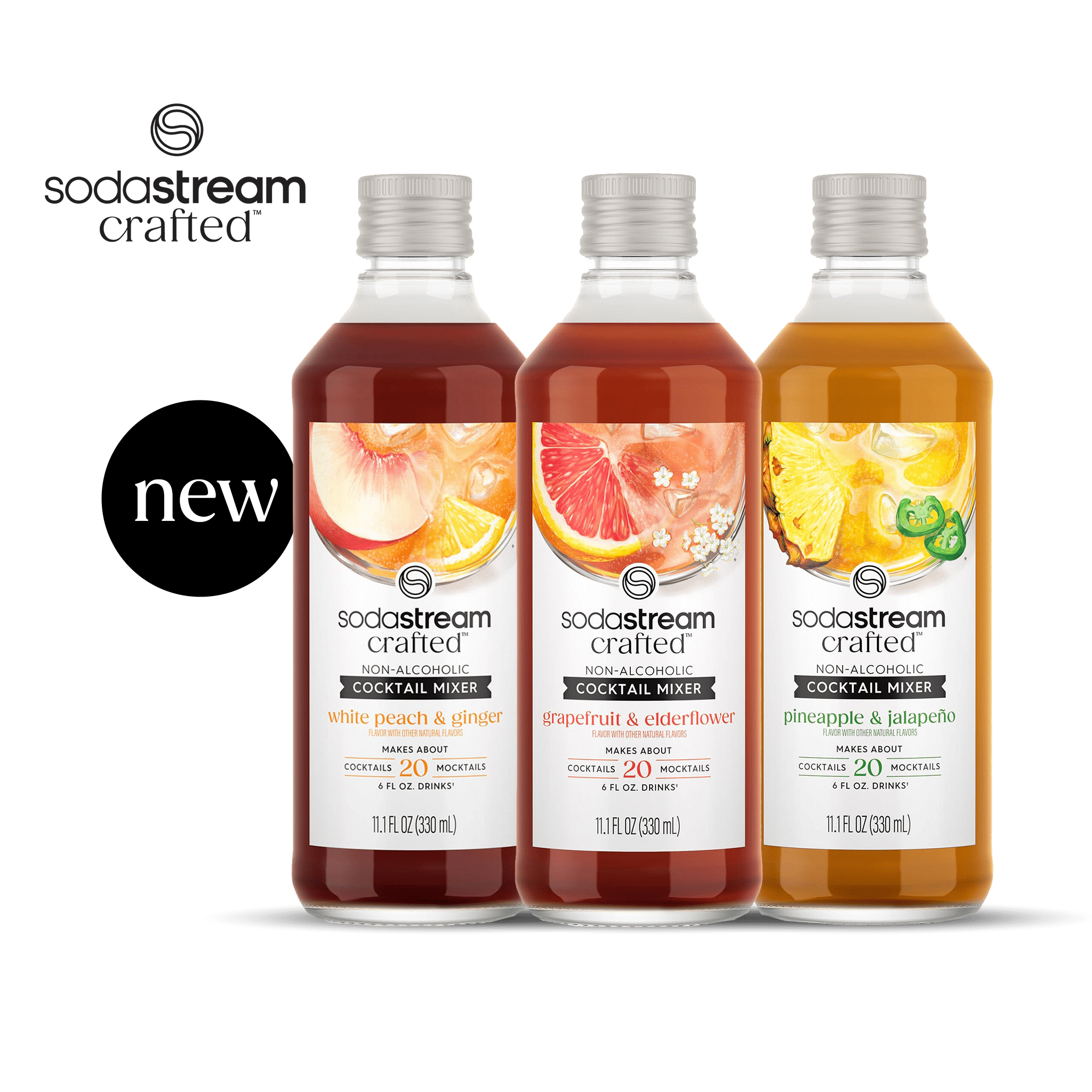 Sodastream Crafted? Mixers Variety Cocktail Mixer 3 Pack 330ml