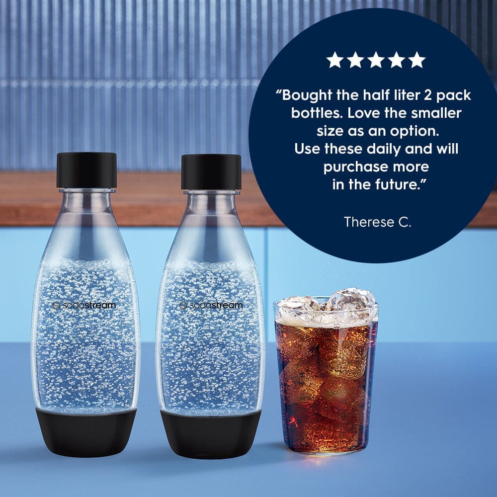 Sodastream Sparkling Water Bottle Twin Pack Black 16.9 oz- final sale - Image 2